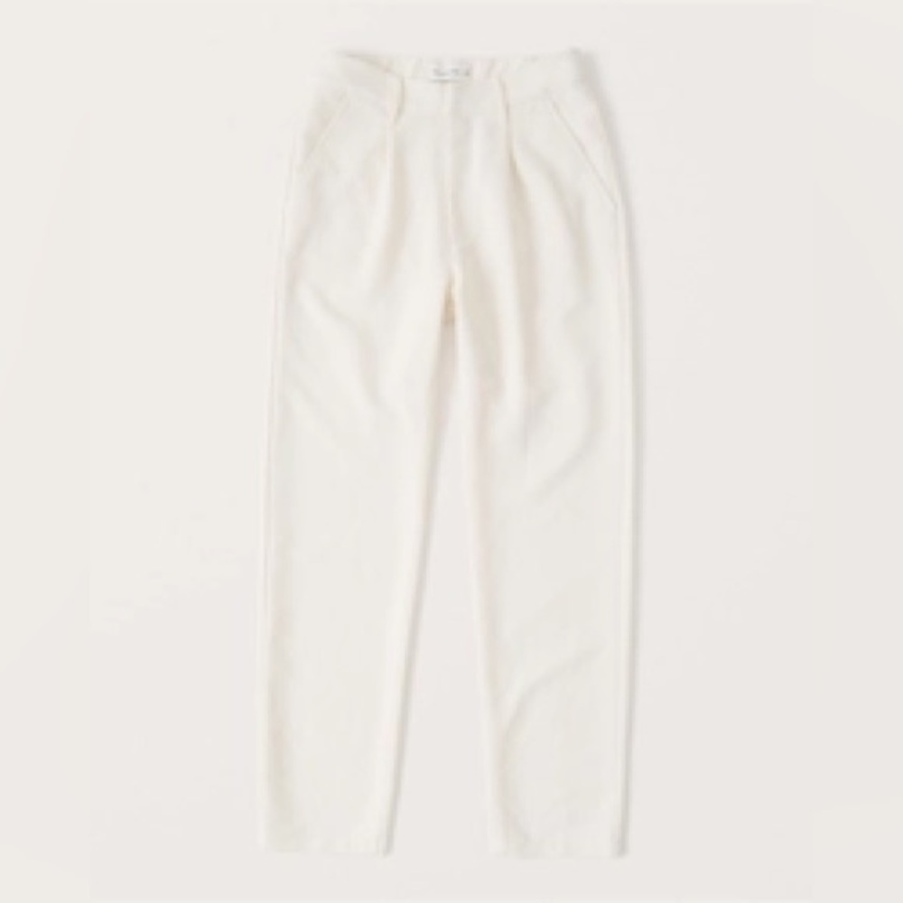 Abercrombie Women's Tailored Menswear Dad Pants: Off White